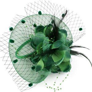Fascinators Hat for Women Tea Party Headpiece Wedding Cocktail Flower Mesh Feath